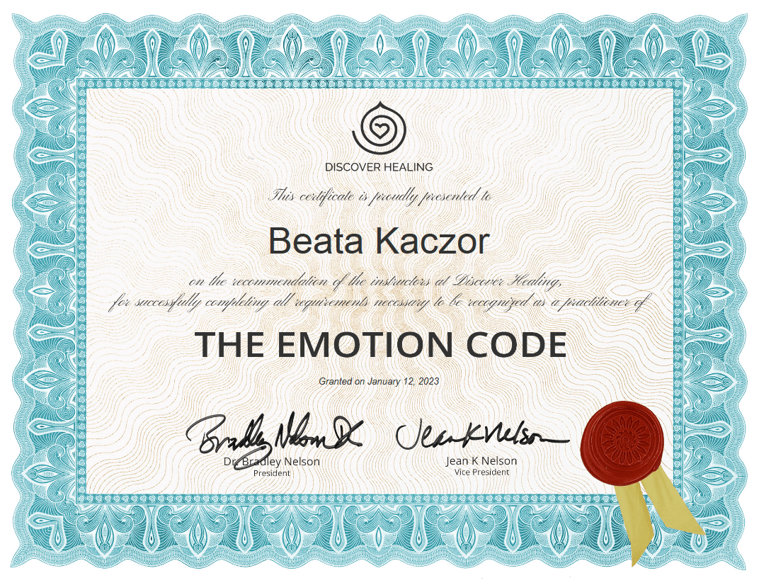 Beata Kaczor certyfikat emotion code