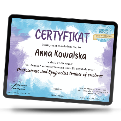 certyfikat mockup